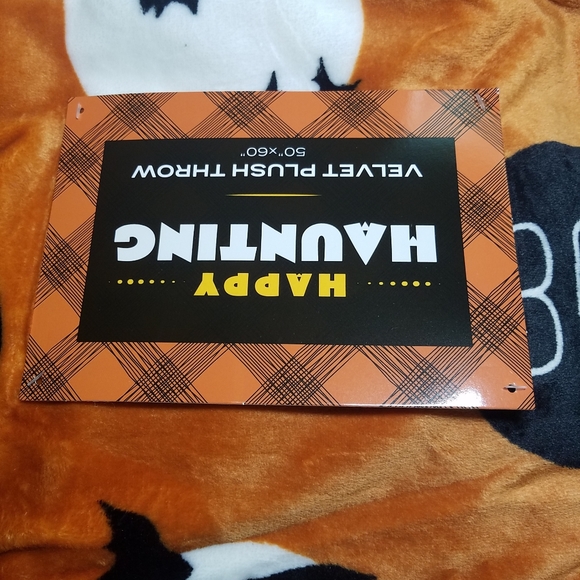 Bats moon Halloween plush throw - Picture 2 of 4